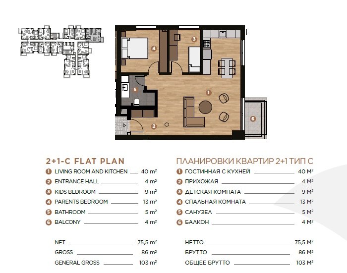 2+1 c tipi plan