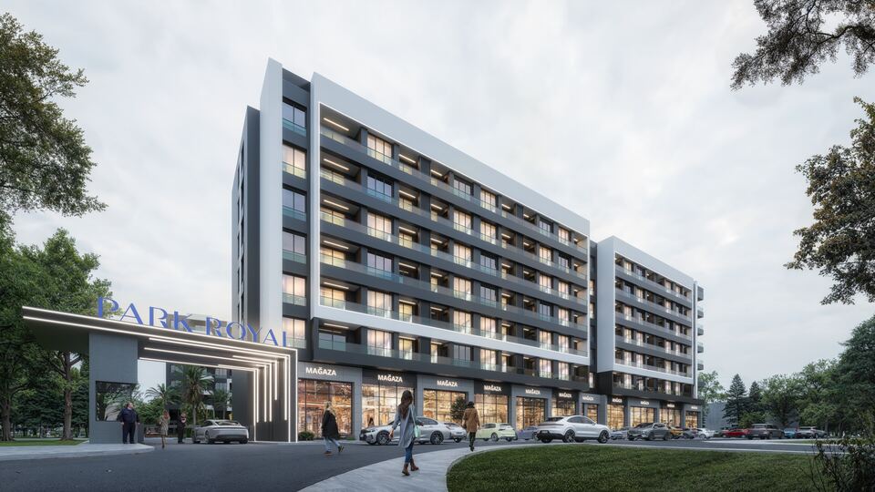 Site entrance · Architectural rendering
