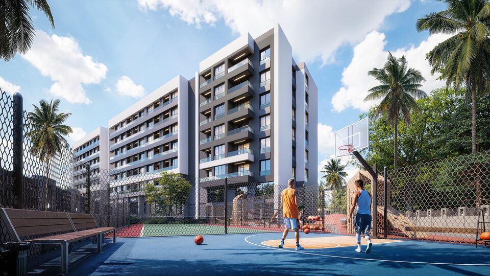 Basketball court · Architectural rendering