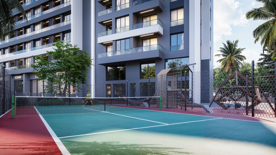 Tennis court · Architectural rendering