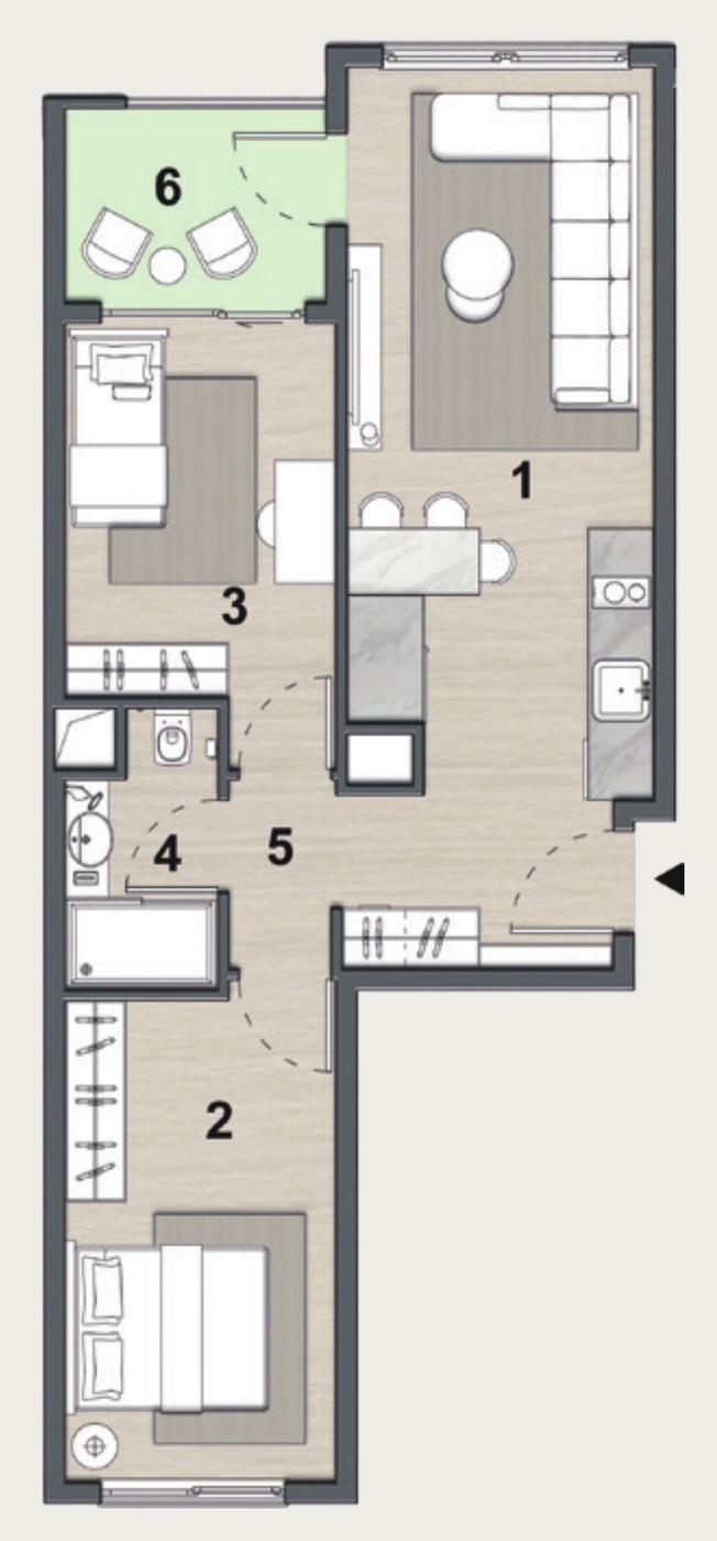2+1 · Type 3 · Block B